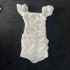 REVOLVE SUPERDOWN RUMOR RUCHED DRESS IN WHITE